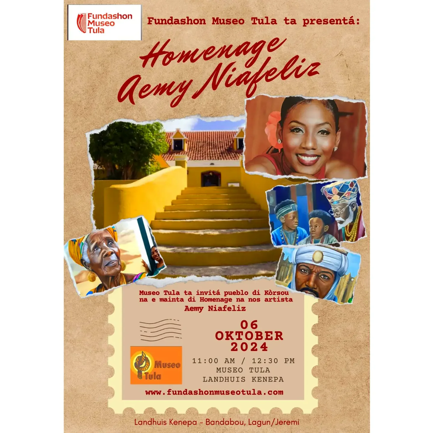 Poster: Fundashon Museo Tula presents Homenahe Aemy Niafeliz, 6 October 2024